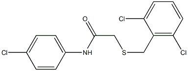 N1-(4-chlorophenyl)-2-[(2,6-dichlorobenzyl)thio]acetamide 化学構造式