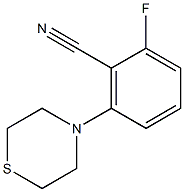 2-fluoro-6-(1,4-thiazinan-4-yl)benzonitrile Struktur