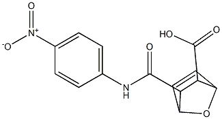 3-[(4-nitroanilino)carbonyl]-7-oxabicyclo[2.2.1]hept-5-ene-2-carboxylic acid Struktur