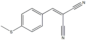 2-{[4-(methylsulfanyl)phenyl]methylene}malononitrile Struktur
