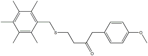 1-(4-methoxyphenyl)-4-[(2,3,4,5,6-pentamethylbenzyl)sulfanyl]-2-butanone,,结构式