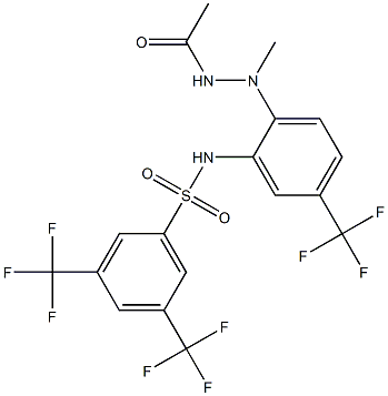 N1-[2-(2-acetyl-1-methylhydrazino)-5-(trifluoromethyl)phenyl]-3,5-di(trifluoromethyl)benzene-1-sulfonamide Structure