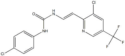 N-(4-chlorophenyl)-N'-{2-[3-chloro-5-(trifluoromethyl)-2-pyridinyl]vinyl}urea 化学構造式