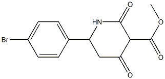 methyl 6-(4-bromophenyl)-2,4-dioxo-3-piperidinecarboxylate,,结构式