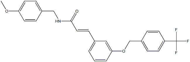 (E)-N-(4-methoxybenzyl)-3-(3-{[4-(trifluoromethyl)benzyl]oxy}phenyl)-2-propenamide Structure