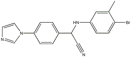 2-(4-bromo-3-methylanilino)-2-[4-(1H-imidazol-1-yl)phenyl]acetonitrile|