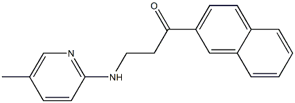 3-[(5-methyl-2-pyridinyl)amino]-1-(2-naphthyl)-1-propanone Struktur