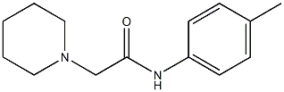 N-(4-methylphenyl)-2-piperidinoacetamide Structure