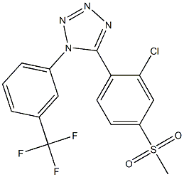 5-[2-chloro-4-(methylsulfonyl)phenyl]-1-[3-(trifluoromethyl)phenyl]-1H-1,2,3,4-tetraazole Structure