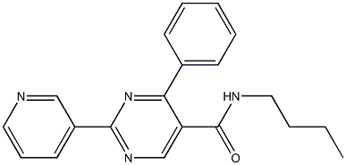 N-butyl-4-phenyl-2-(3-pyridinyl)-5-pyrimidinecarboxamide Structure