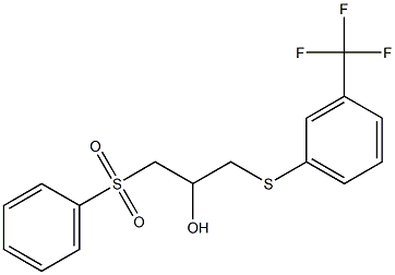 1-(phenylsulfonyl)-3-{[3-(trifluoromethyl)phenyl]sulfanyl}-2-propanol Struktur