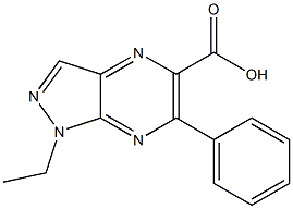 1-ethyl-6-phenyl-1H-pyrazolo[3,4-b]pyrazine-5-carboxylic acid 结构式
