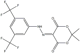 5-{2-[3,5-di(trifluoromethyl)phenyl]hydrazono}-2,2-dimethyl-1,3-dioxane-4,6-dione Structure