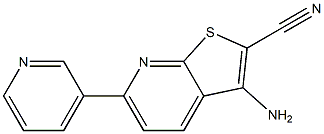 3-amino-6-(3-pyridinyl)thieno[2,3-b]pyridine-2-carbonitrile Structure