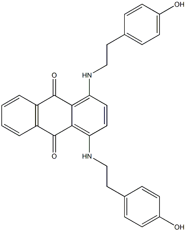 1,4-di[(4-hydroxyphenethyl)amino]-9,10-dihydroanthracene-9,10-dione Structure