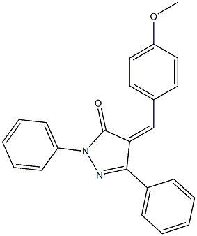 4-[(4-methoxyphenyl)methylene]-2,5-diphenyl-2,4-dihydro-3H-pyrazol-3-one Structure