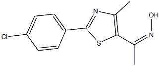 1-[2-(4-chlorophenyl)-4-methyl-1,3-thiazol-5-yl]-1-ethanone oxime Structure