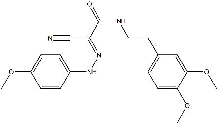 N1-(3,4-dimethoxyphenethyl)-2-cyano-2-[2-(4-methoxyphenyl)hydrazono]acetamide Structure