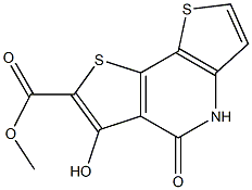 methyl 6-hydroxy-5-oxo-4,5-dihydrodithieno[3,2-b:2,3-d]pyridine-7-carboxyla te Struktur