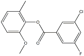 2-methoxy-6-methylphenyl 3-chloro-5-fluorobenzoate Structure