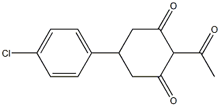 2-acetyl-5-(4-chlorophenyl)cyclohexane-1,3-dione Structure