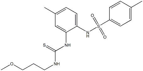 N1-[2-({[(3-methoxypropyl)amino]carbothioyl}amino)-4-methylphenyl]-4-methylbenzene-1-sulfonamide,,结构式