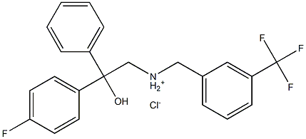 2-(4-fluorophenyl)-2-hydroxy-2-phenyl-N-[3-(trifluoromethyl)benzyl]-1-ethanaminium chloride