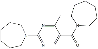 1-azepanyl[2-(1-azepanyl)-4-methyl-5-pyrimidinyl]methanone 结构式