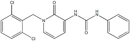 N-[1-(2,6-dichlorobenzyl)-2-oxo-1,2-dihydro-3-pyridinyl]-N'-phenylurea 结构式