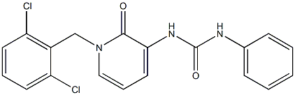 N-[1-(2,6-dichlorobenzyl)-2-oxo-1,2-dihydro-3-pyridinyl]-N'-phenylurea,,结构式