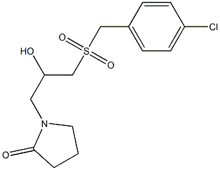 1-{3-[(4-chlorobenzyl)sulfonyl]-2-hydroxypropyl}-2-pyrrolidinone,,结构式