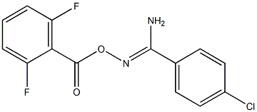 O1-(2,6-difluorobenzoyl)-4-chlorobenzene-1-carbohydroximamide Struktur