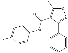 N-(4-fluorophenyl)-5-methyl-3-phenyl-4-isoxazolecarboxamide Structure