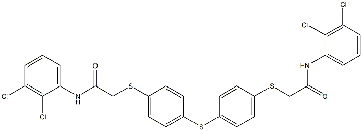 2-({4-[(4-{[2-(2,3-dichloroanilino)-2-oxoethyl]sulfanyl}phenyl)sulfanyl]phenyl}sulfanyl)-N-(2,3-dichlorophenyl)acetamide Structure