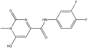 N-(3,4-difluorophenyl)-6-hydroxy-1-methyl-2-oxo-1,2-dihydro-4-pyrimidinecarboxamide 结构式