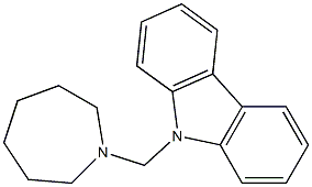 9-(azepan-1-ylmethyl)-9H-carbazole 化学構造式