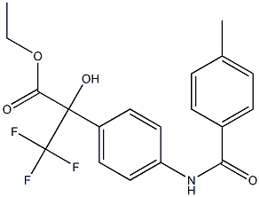 ethyl 3,3,3-trifluoro-2-hydroxy-2-{4-[(4-methylbenzoyl)amino]phenyl}propanoate Structure