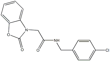 N-(4-chlorobenzyl)-2-[2-oxo-1,3-benzoxazol-3(2H)-yl]acetamide Struktur