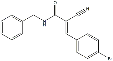 (E)-N-benzyl-3-(4-bromophenyl)-2-cyano-2-propenamide Structure