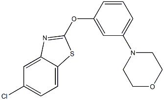 4-{3-[(5-chloro-1,3-benzothiazol-2-yl)oxy]phenyl}morpholine,,结构式