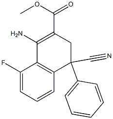 methyl 1-amino-4-cyano-8-fluoro-4-phenyl-3,4-dihydro-2-naphthalenecarboxylate Structure