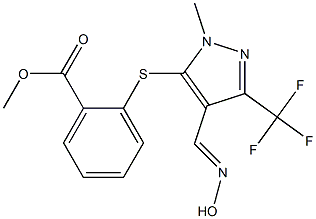 methyl 2-{[4-[(hydroxyimino)methyl]-1-methyl-3-(trifluoromethyl)-1H-pyrazol-5-yl]sulfanyl}benzenecarboxylate