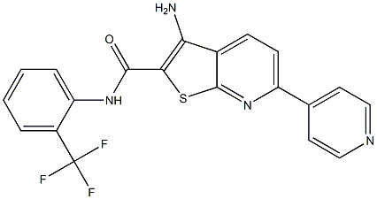 3-amino-6-(4-pyridinyl)-N-[2-(trifluoromethyl)phenyl]thieno[2,3-b]pyridine-2-carboxamide