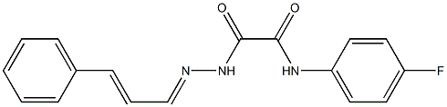 N1-(4-fluorophenyl)-2-oxo-2-[2-(3-phenylprop-2-enylidene)hydrazino]acetamide Struktur