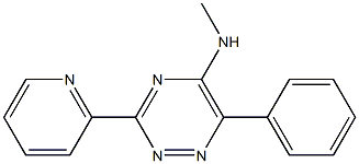 N-methyl-6-phenyl-3-(2-pyridinyl)-1,2,4-triazin-5-amine,,结构式