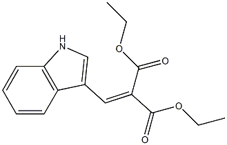 diethyl 2-(1H-indol-3-ylmethylidene)malonate 化学構造式