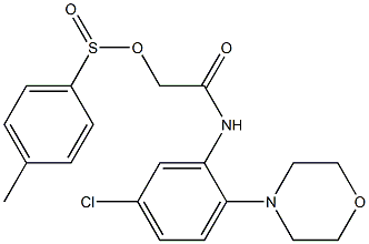2-(5-chloro-2-morpholinoanilino)-2-oxoethyl 4-methylbenzenesulfinate 结构式