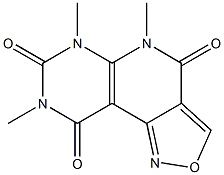 5,6,8-trimethyl-4,5,6,7,8,9-hexahydroisoxazolo[3',4':4,5]pyrido[2,3-d]pyrimidine-4,7,9-trione,,结构式