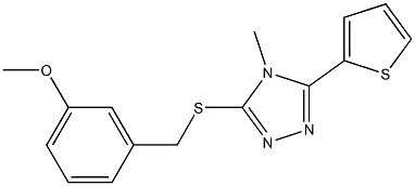 methyl 3-({[4-methyl-5-(2-thienyl)-4H-1,2,4-triazol-3-yl]sulfanyl}methyl)phenyl ether|