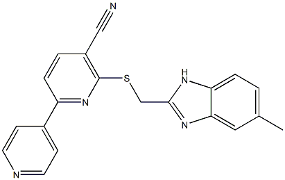 6-{[(5-methyl-1H-benzimidazol-2-yl)methyl]thio}-2,4'-bipyridine-5-carbonitrile|